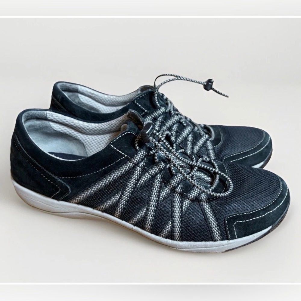 Dansko Shoes Womens 42 Honor Casual Low Sneakers 4509100202 Black Suede Lace Up